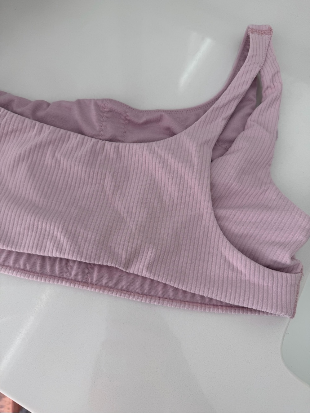 Lululemon Ribbed Nulu Asymmetrical  - pink peony